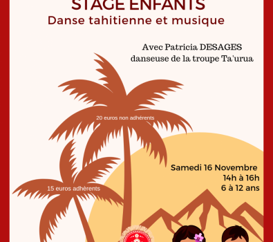 Stage pour enfants – Danse tahitienne et musique